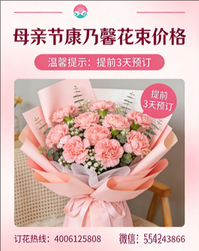 长治沁源县花店母亲节康乃馨花束